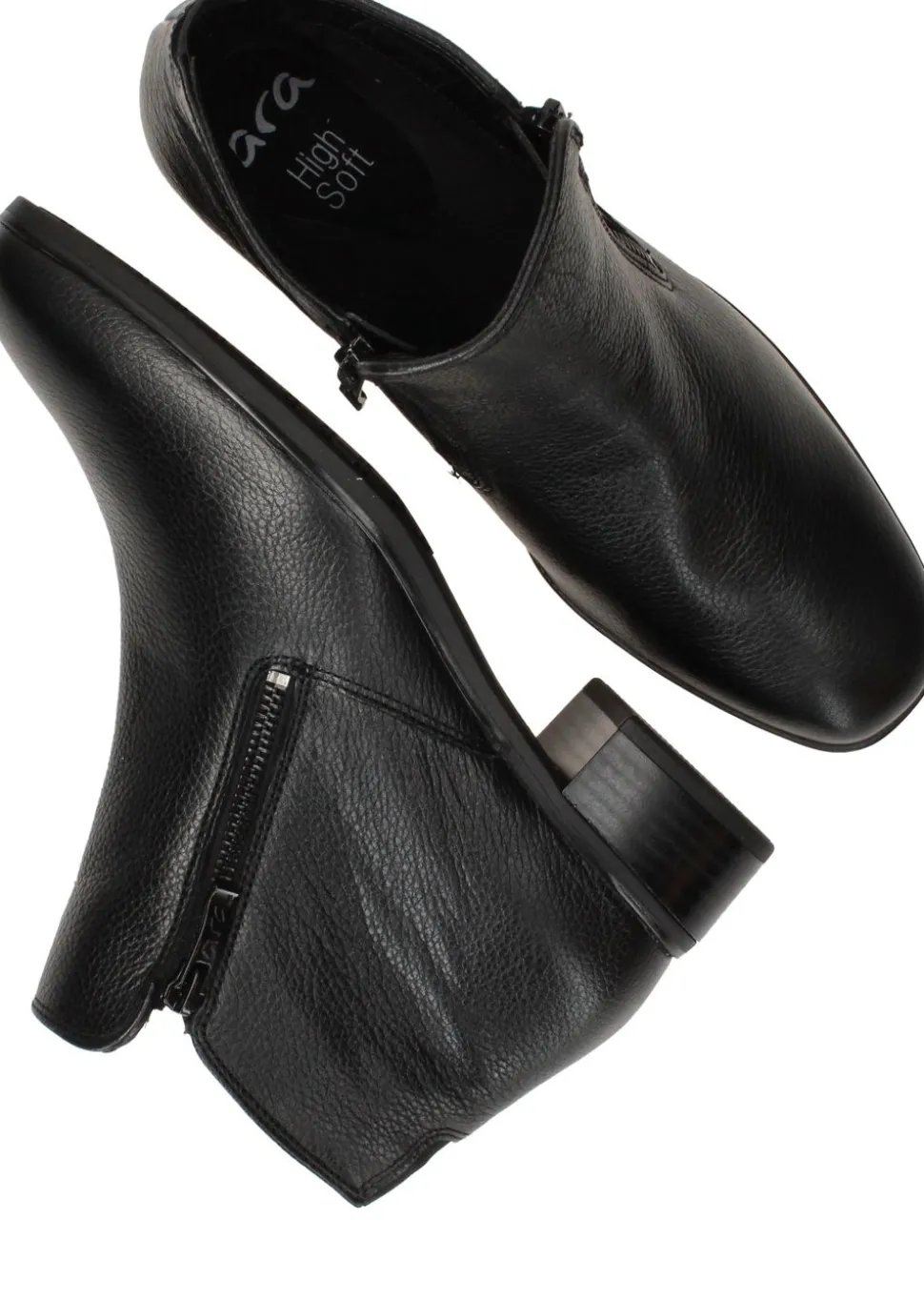 Ara Graz Enkellaarsjes Zwart Dames