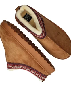 Belizia Dichte pantoffels Cognac Dames