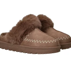 Belizia Pantoffels Taupe Dames