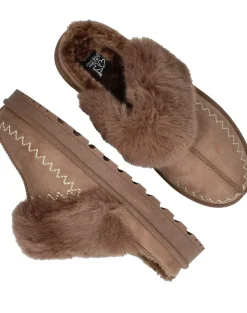 Belizia Pantoffels Taupe Dames