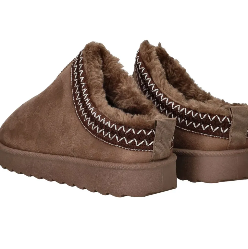 Belizia Pantoffels Taupe Dames
