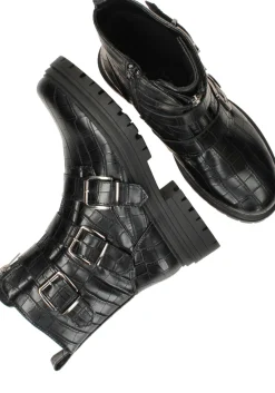 DSTRCT Bikerboots Zwart Dames