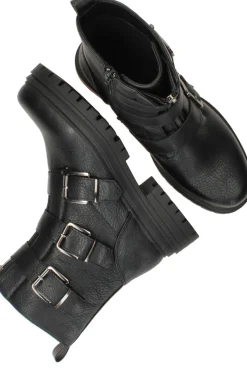 DSTRCT Bikerboots Zwart Dames