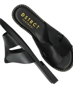 DSTRCT Slippers Zwart Dames