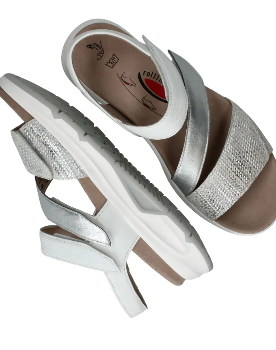 Gabor Rollingsoft Sandalen Wit Dames