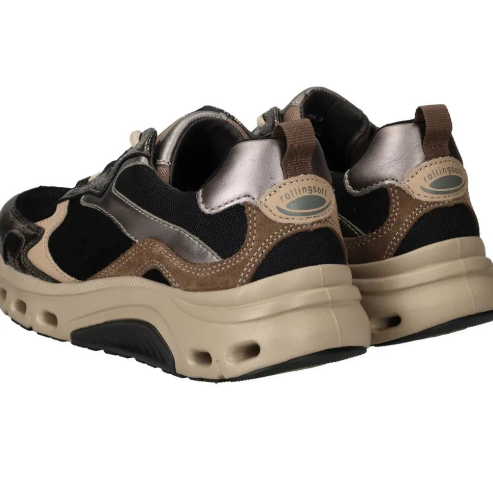 Gabor Rollingsoft Sneakers Zwart Dames