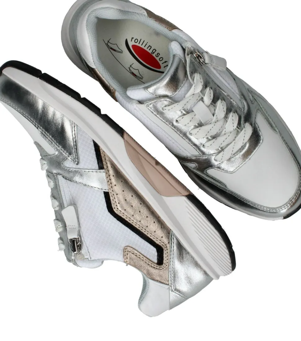 Gabor Rollingsoft Sneakers Zilver Dames