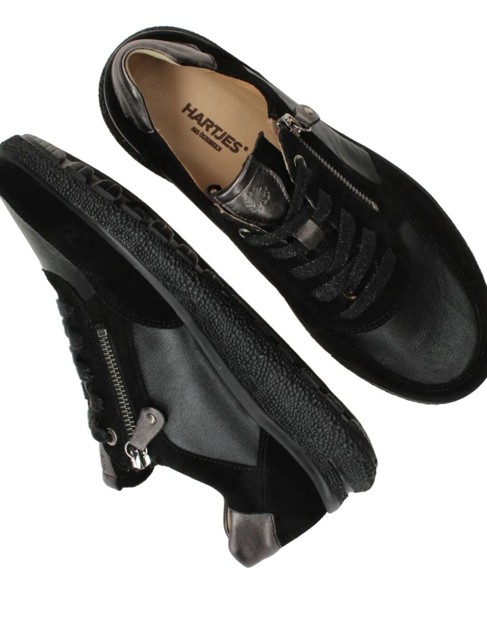 Hartjes Sneakers Zwart Dames