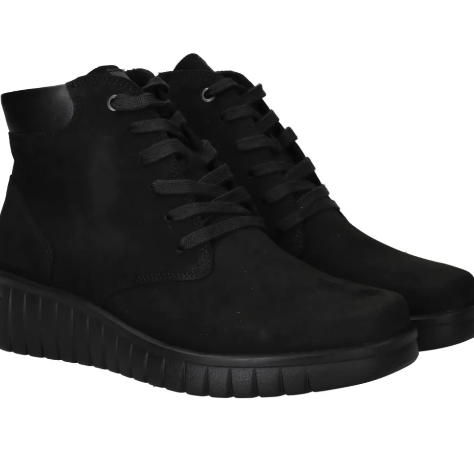 Hartjes Veterboots Zwart Dames