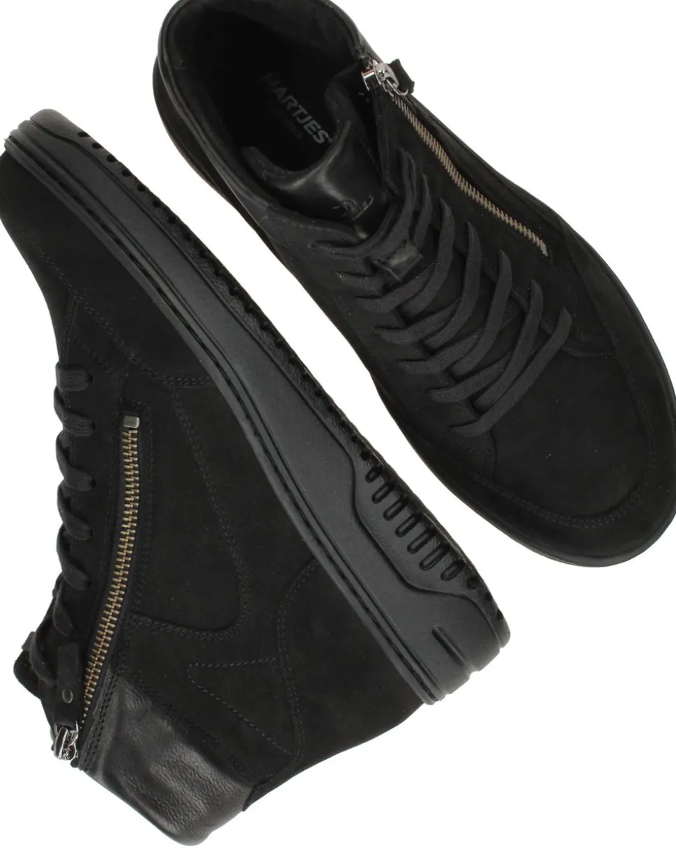 Hartjes Veterboots Zwart Dames