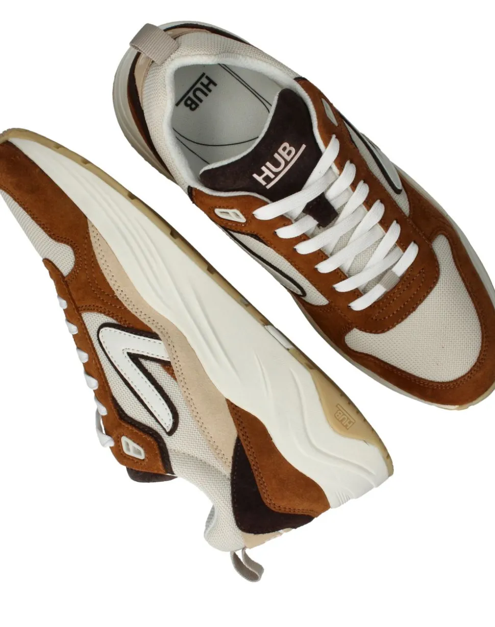 HUB Glide Sneakers Bruin Heren