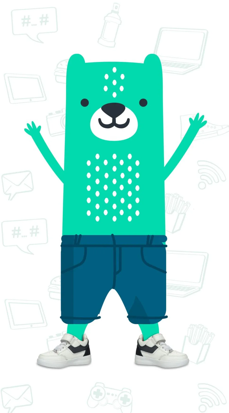 IK-KE Sneakers Wit Jongens