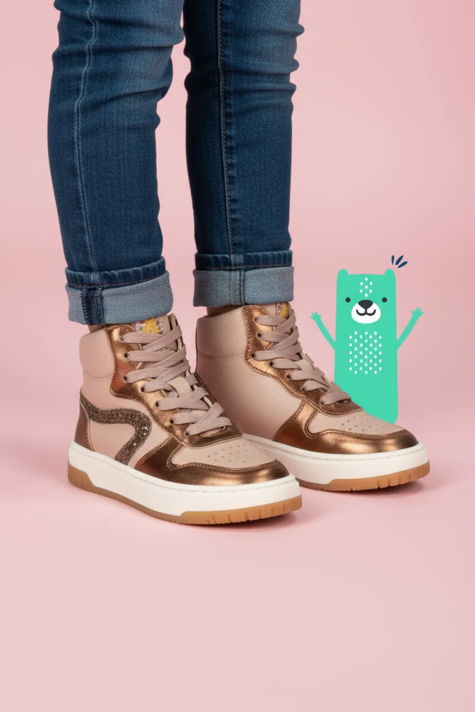 IK-KE veterboot Sneakers Roze Meisjes