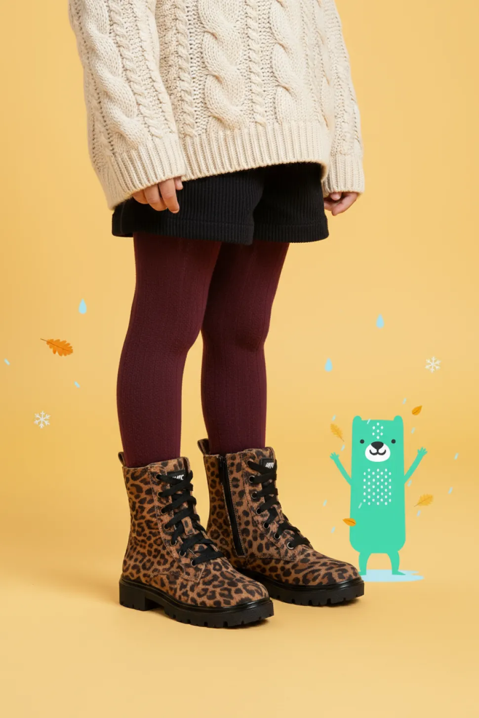 IK-KE Veterboots Bruin Meisjes