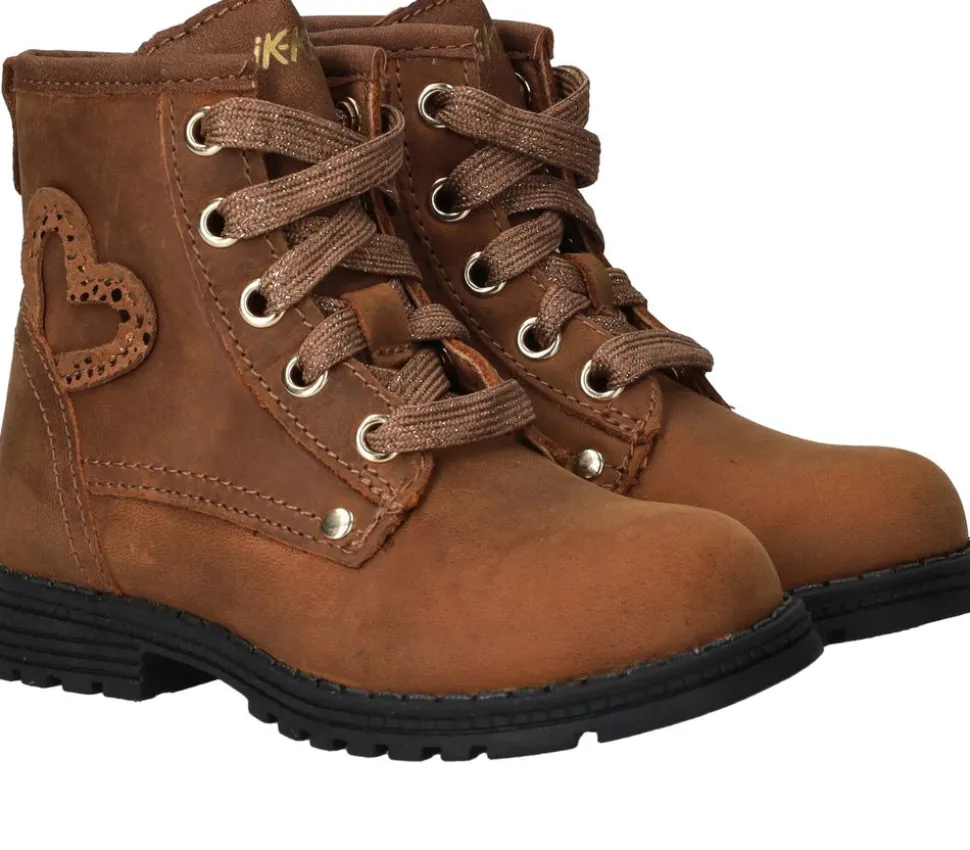 IK-KE Veterboots Cognac Meisjes
