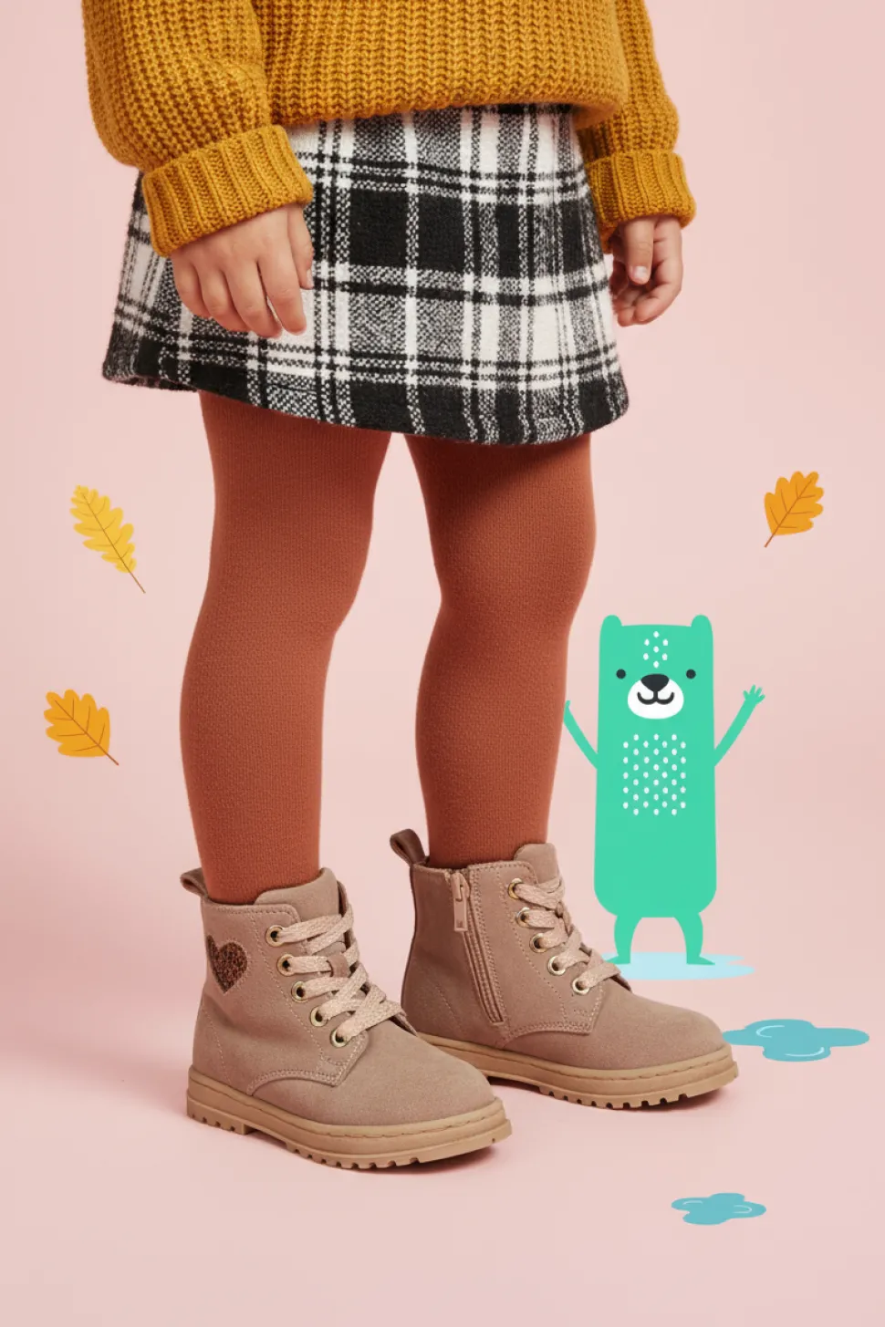 IK-KE Veterboots Roze Meisjes