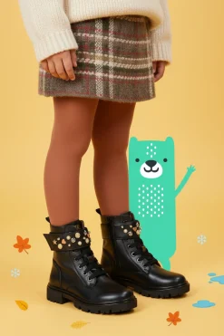 IK-KE Veterboots Zwart Meisjes