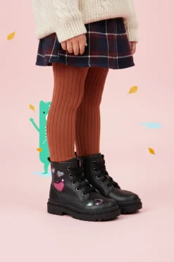 IK-KE Veterboots Zwart Meisjes