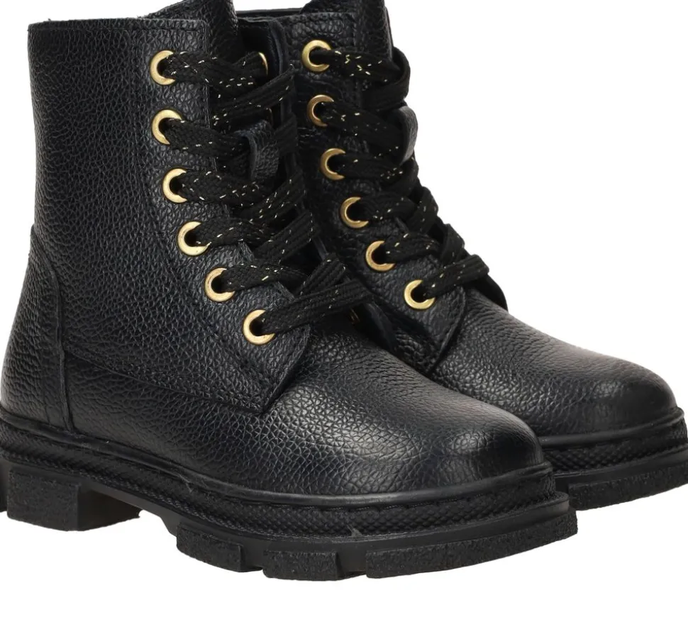 IK-KE Veterboots Zwart Meisjes