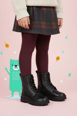 IK-KE Veterboots Zwart Meisjes