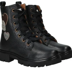 IK-KE Veterboots Zwart Meisjes