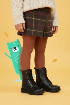 IK-KE Veterboots Zwart Meisjes