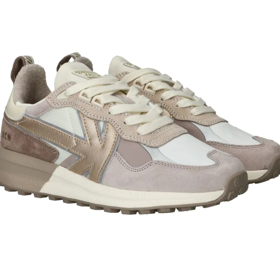 Kaotiko Detroit Gold Sneakers Taupe Dames