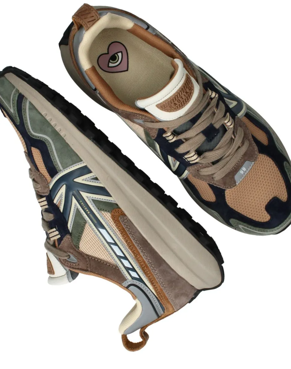Kaotiko Vancouver Tech Sneakers Groen Heren