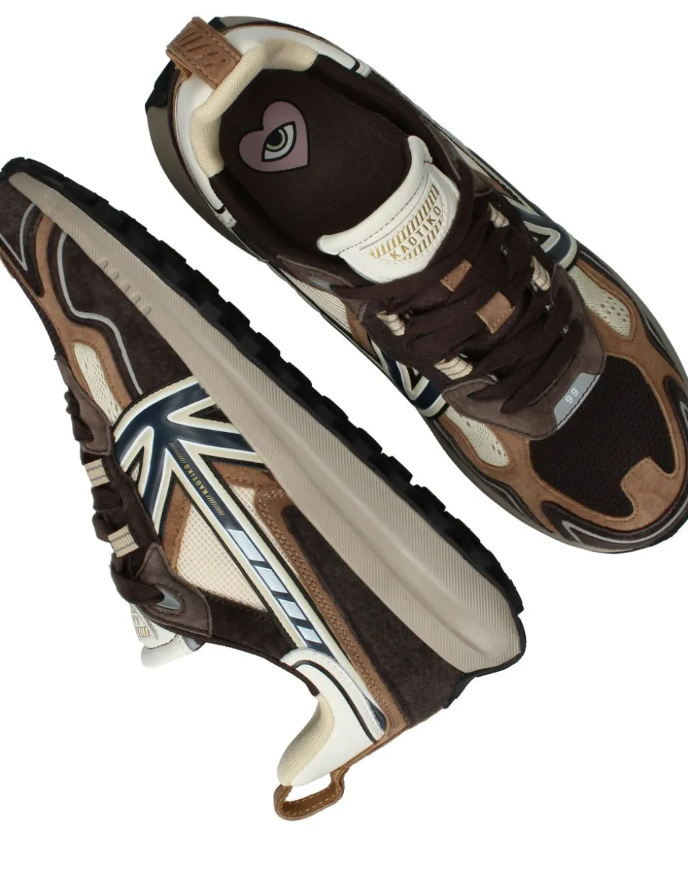 Kaotiko Vancouver Tech Sneakers Bruin Heren