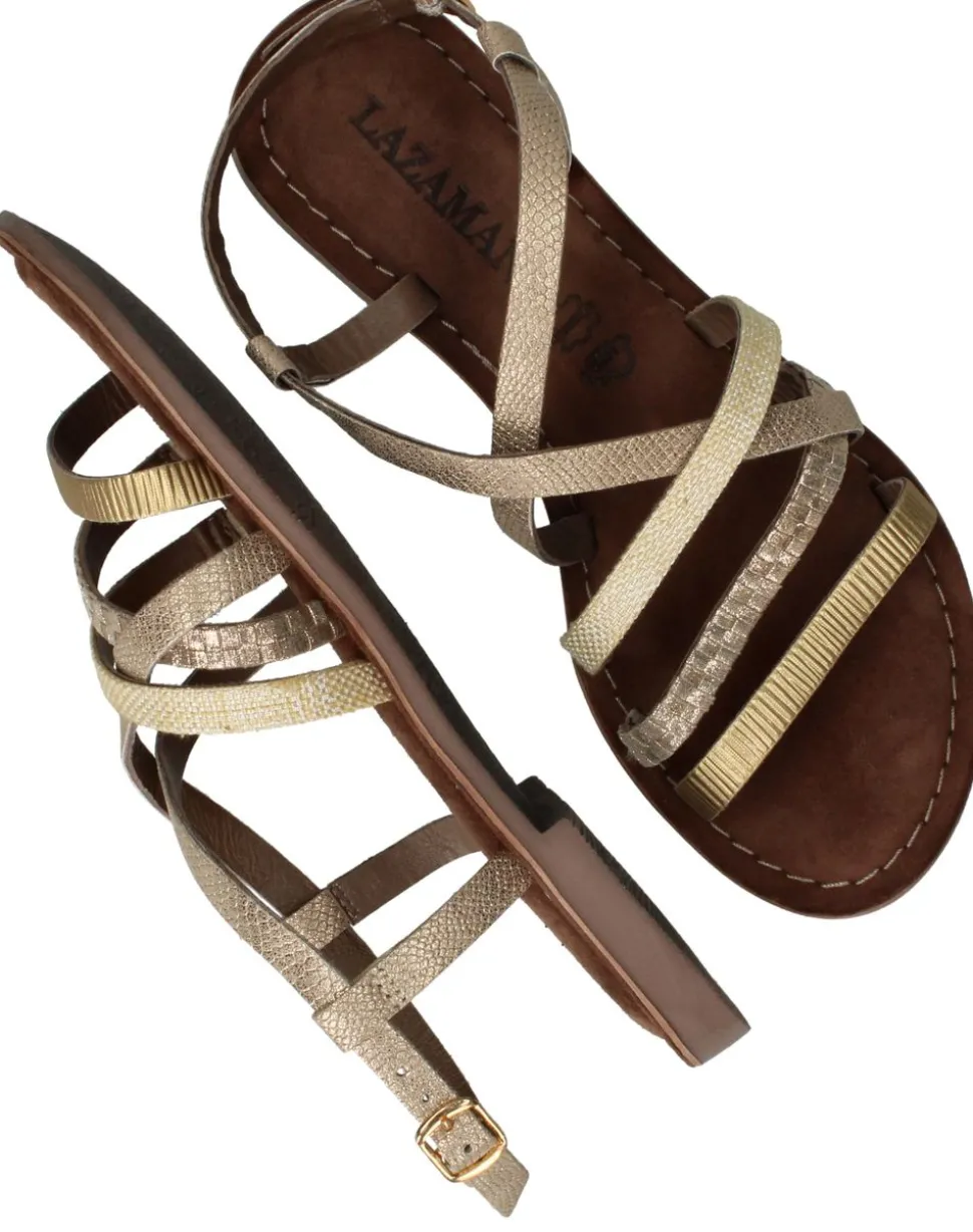 Lazamani Sandalen Goud Dames