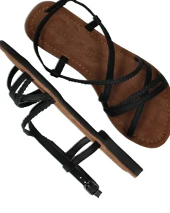 Lazamani Sandalen Zwart Dames