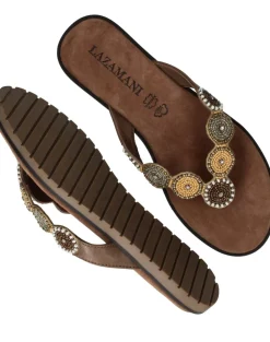 Lazamani Slippers Beige Dames