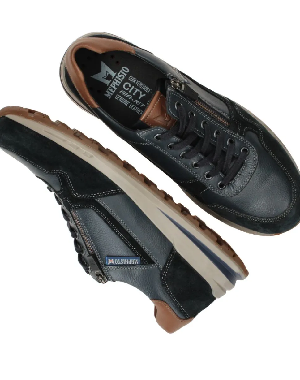 Mephisto Bradley Velsport Sneakers Blauw Heren