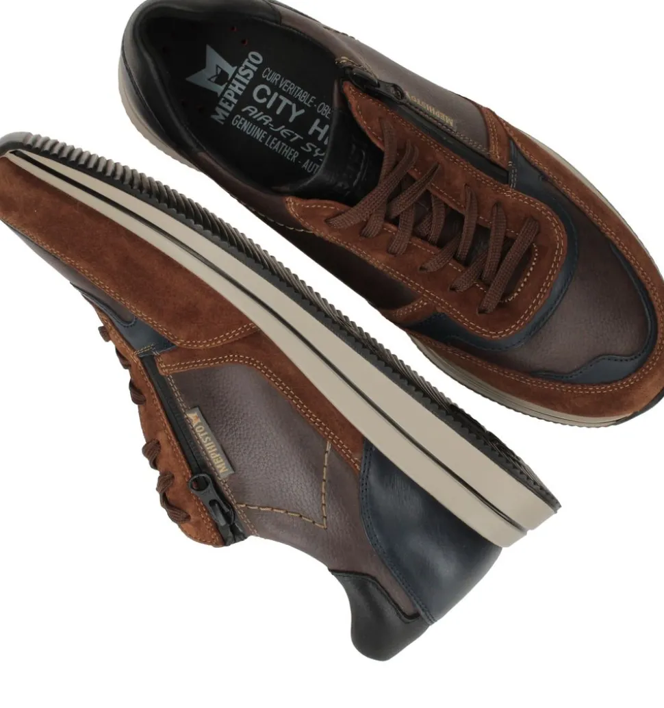 Mephisto Gilford Sneakers Bruin Heren