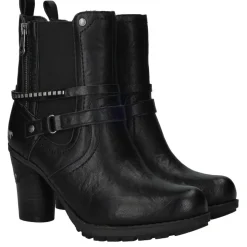 Mustang Enkellaarsjes Zwart Dames