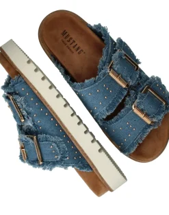 Mustang Slippers Blauw Dames