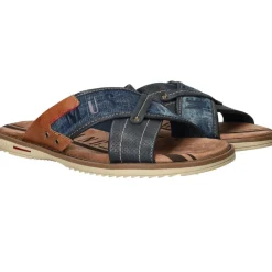 Mustang Slippers Blauw Heren