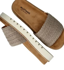 Mustang Slippers Taupe Dames