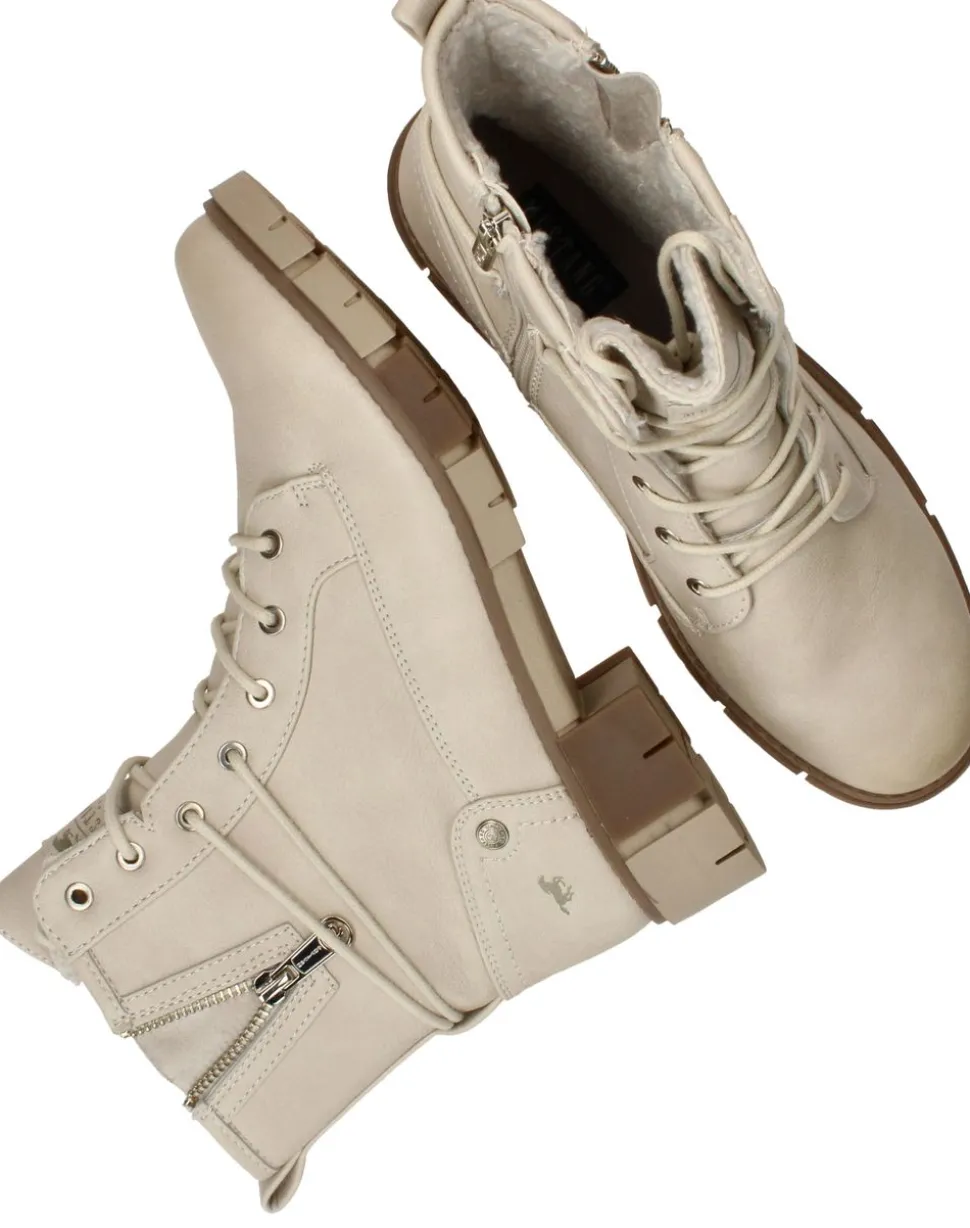 Mustang Veterboots Beige Dames