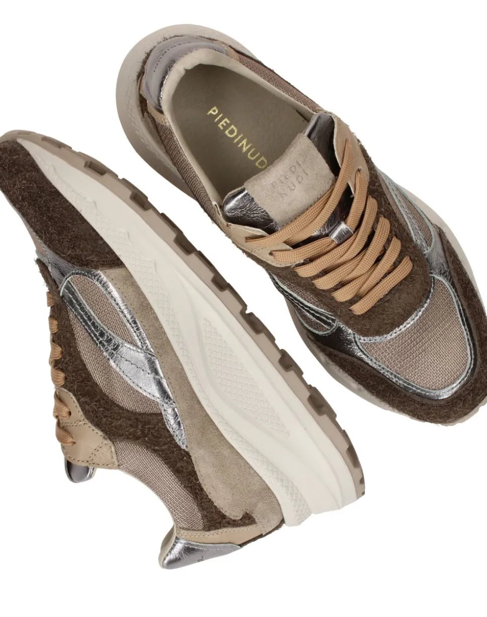 Piedi Nudi Sneakers Beige Dames