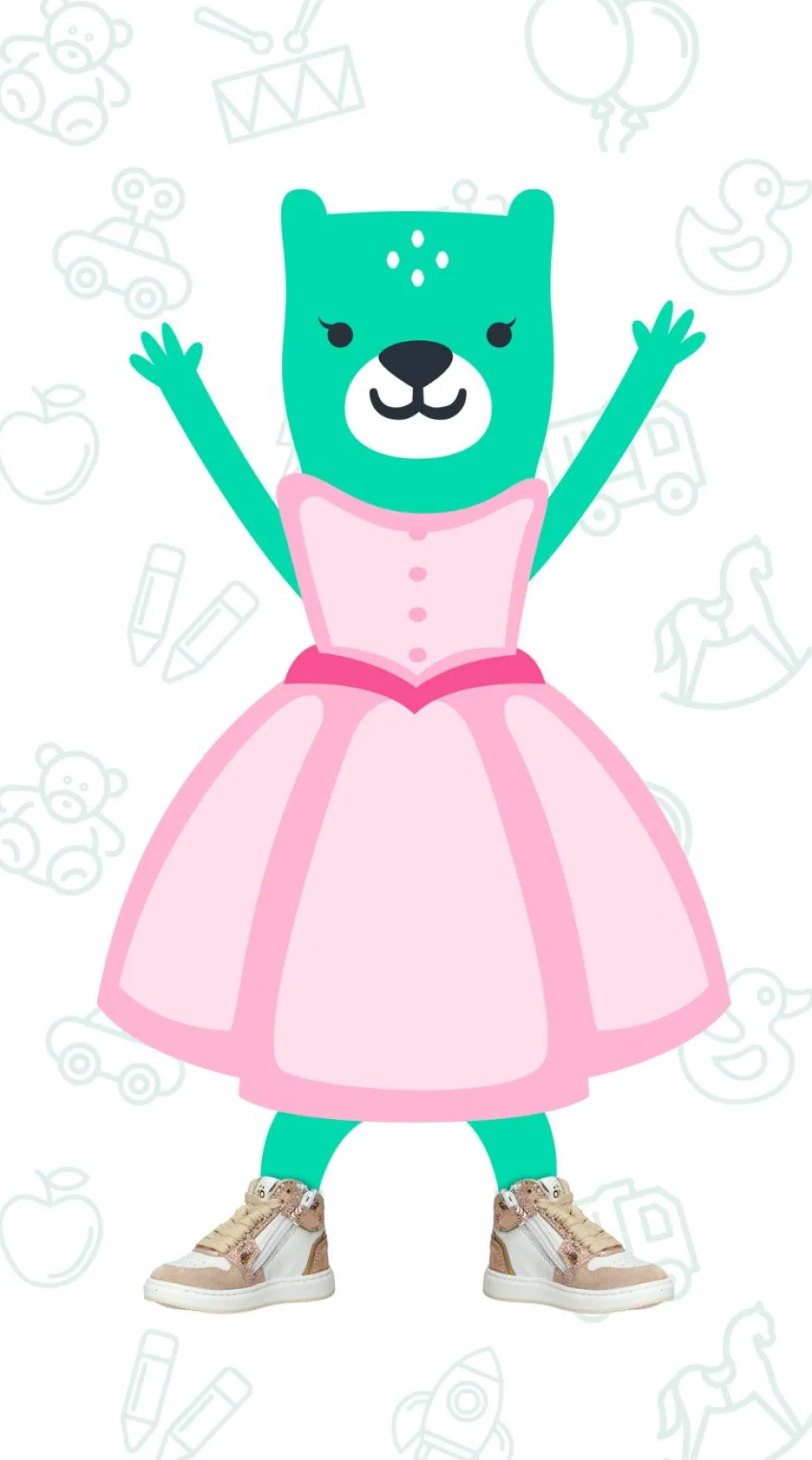 Pinocchio Sneakers Beige Meisjes