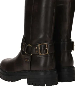 POSH by Poelman Bikerboots Bruin Dames