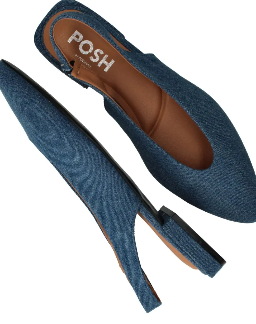 POSH by Poelman Sandalen Blauw Dames