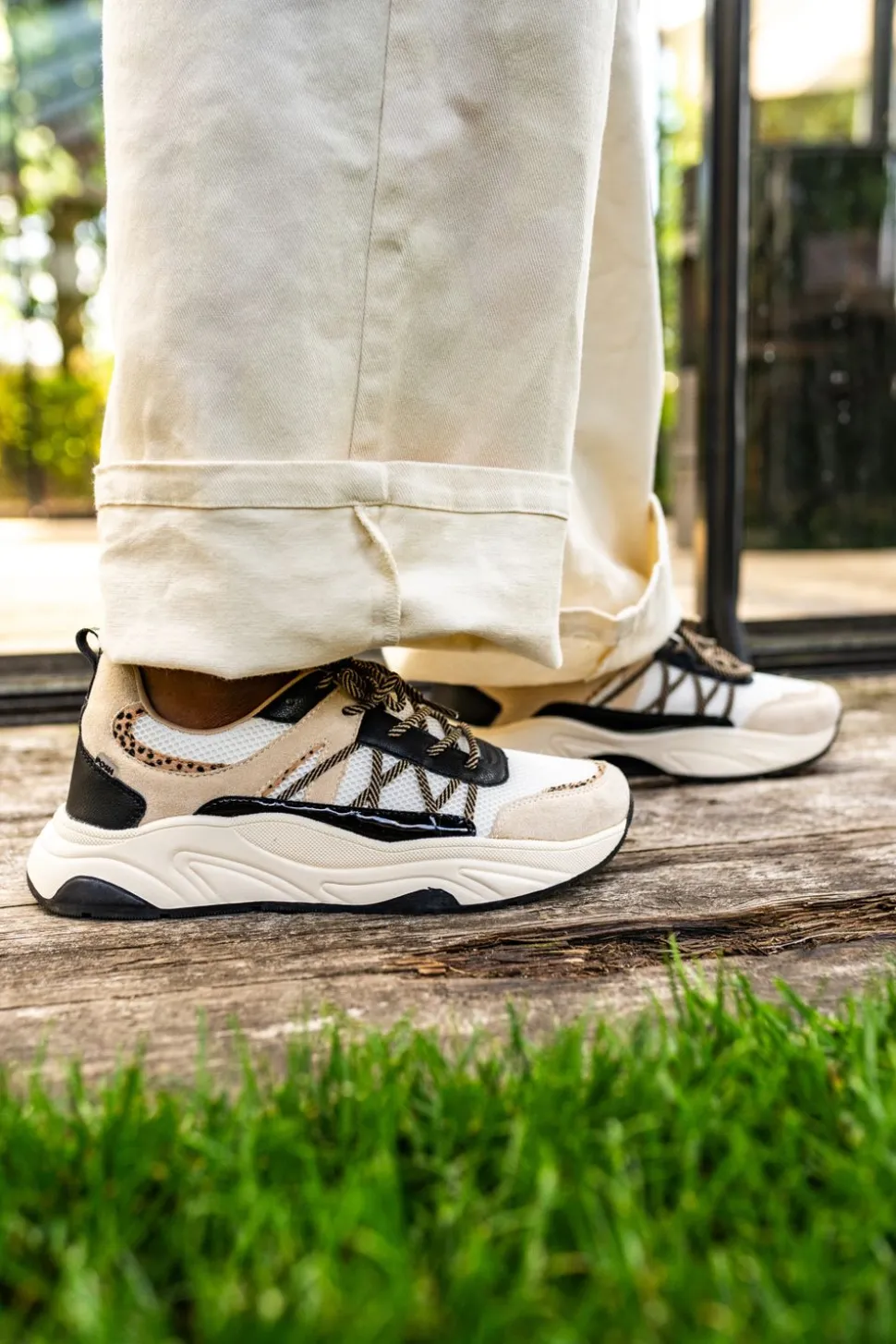 POSH by Poelman sneaker Sneakers Beige Dames