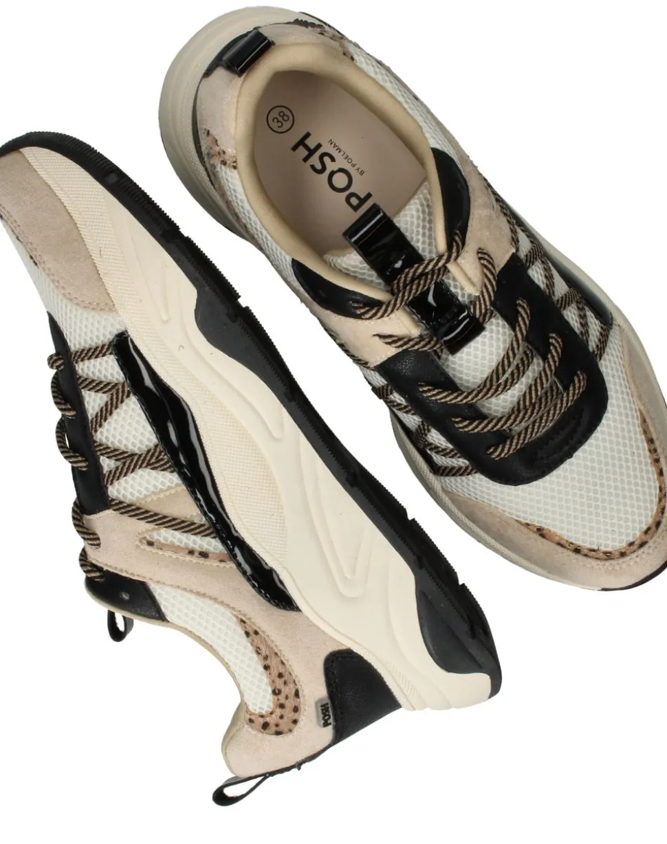 POSH by Poelman sneaker Sneakers Beige Dames