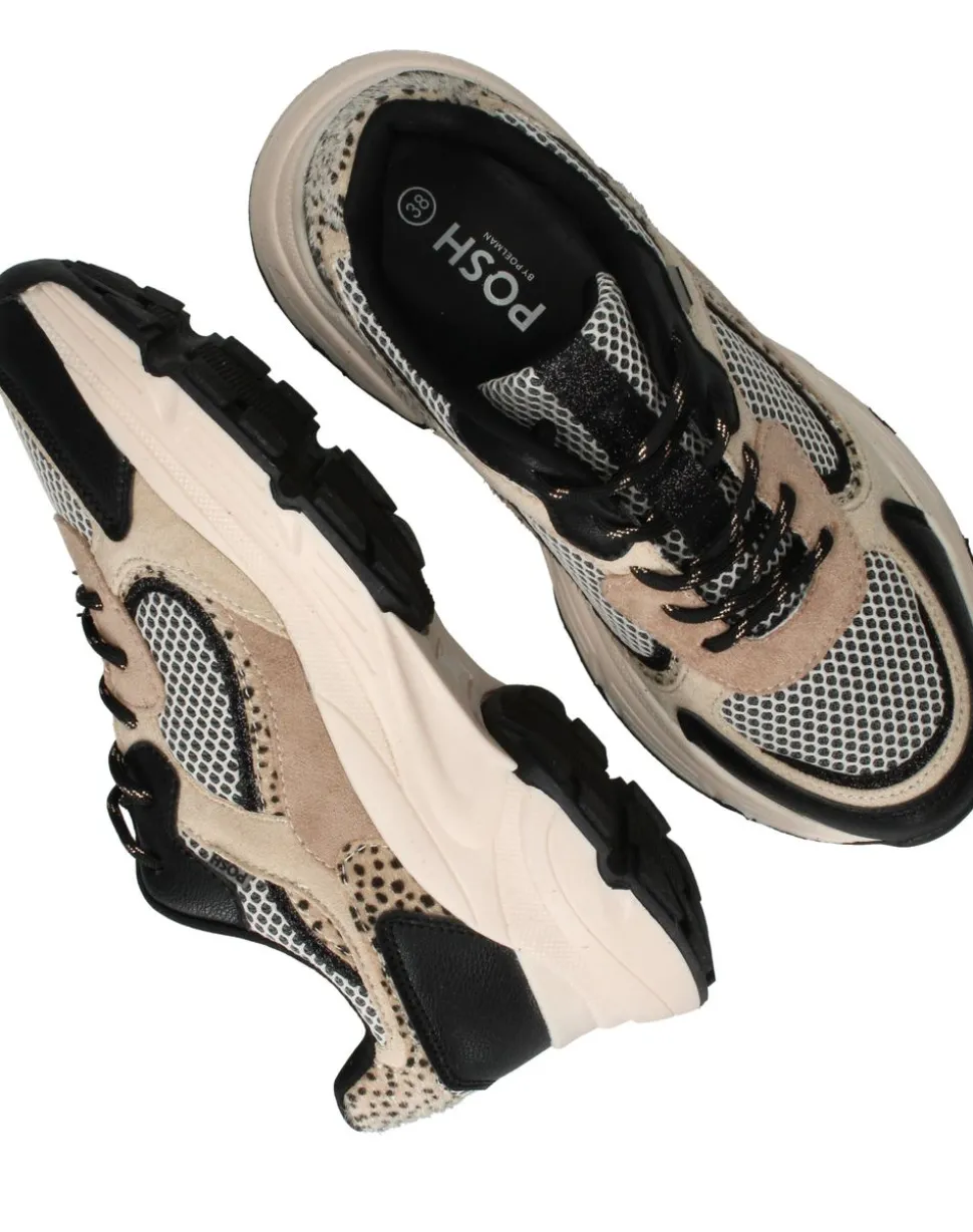 POSH by Poelman Sneakers Beige Dames