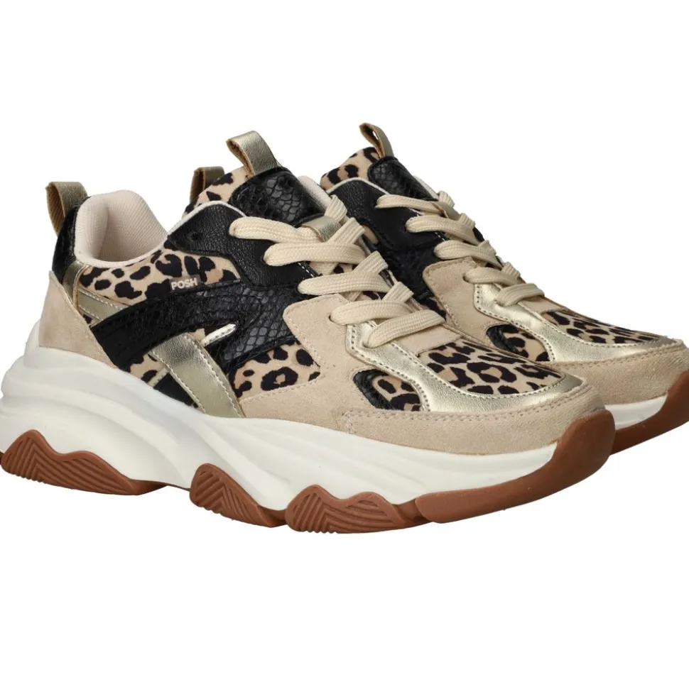POSH by Poelman Sneakers Beige Dames