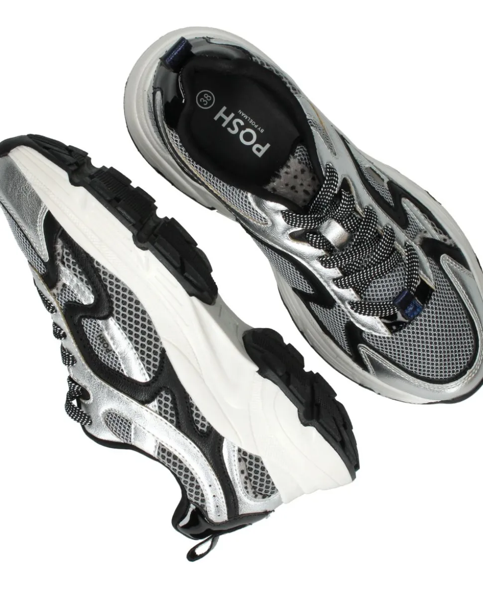 POSH by Poelman Sneakers Zilver Dames