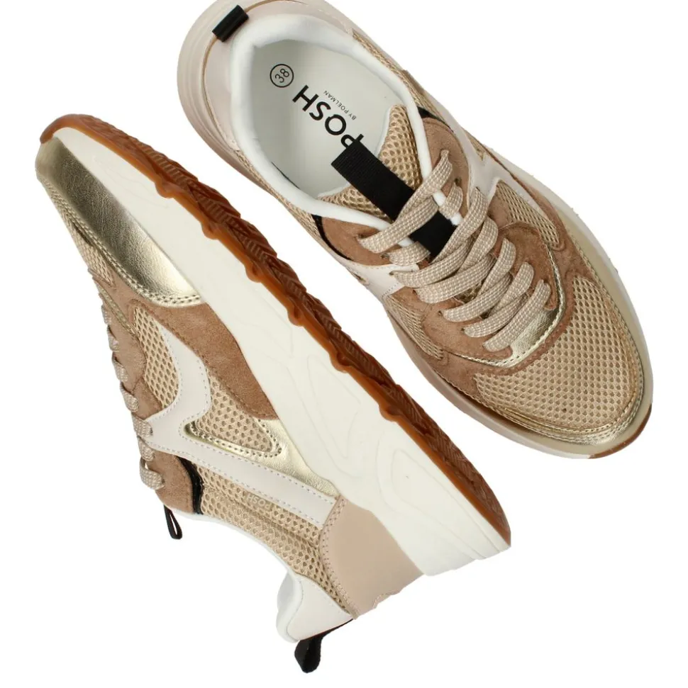 POSH by Poelman Sneakers Beige Dames