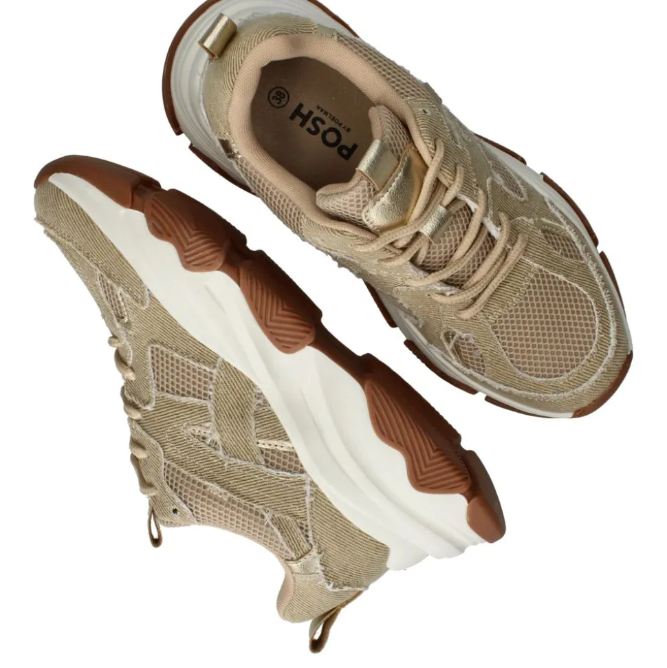 POSH by Poelman Sneakers Beige Dames